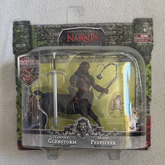 Play Along Narnia Prince Caspian Centaur Glenstorm, and Mouse Peepiceek Figues - Picture 1 of 4